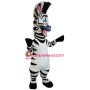 Superb Happy Zebra Mascot Costume
