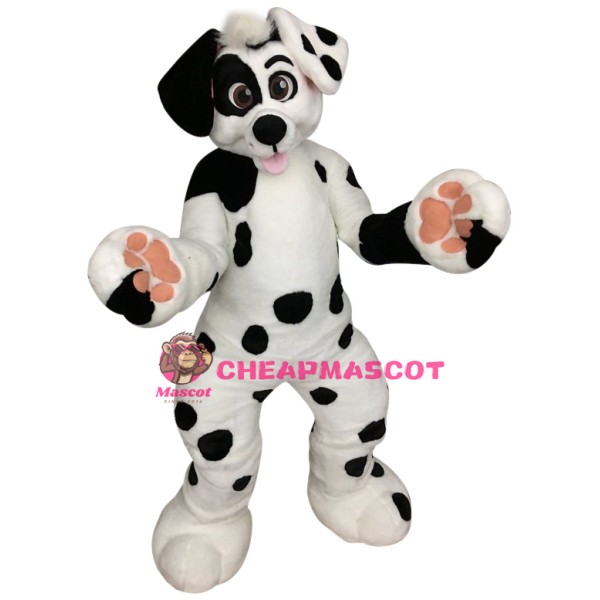 Friendly Dalmatian Dog Mascot Costume