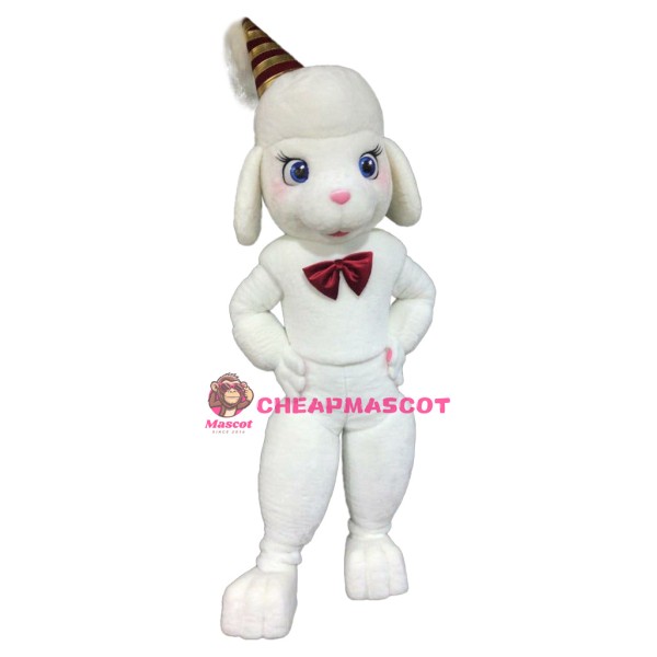 Lovely White Sheep Mascot Costume