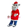 Friendly Realistic Hippo Mascot Costume