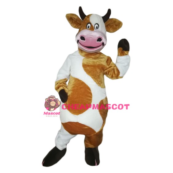 Superb Happy Lightweight Cow Mascot Costume
