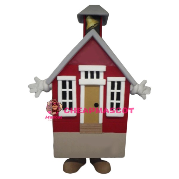 Superb Lightweight Red House Mascot Costume