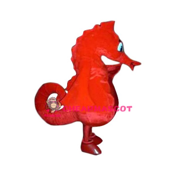 Superb Red Seahorse Mascot Costume