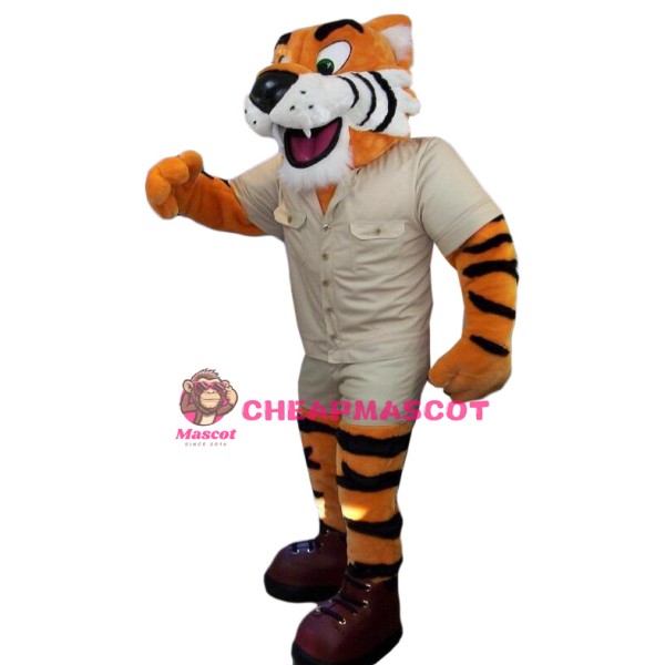 Friendly Tiger Mascot Costume for Adult