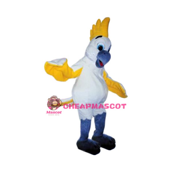 White & Yellow Bird Mascot Costume