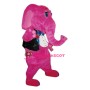 Friendly Pink Elephant Mascot Costume