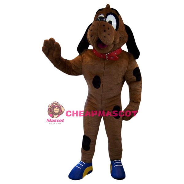 Happy Brown Dog Mascot Costume