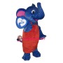 Friendly Blue Elephant Mascot Costume