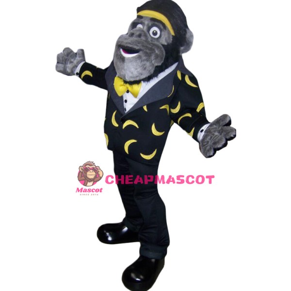 Superb Black Chimpanzee Mascot Costume