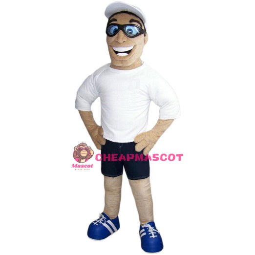 Healthy Running Man Mascot Costume