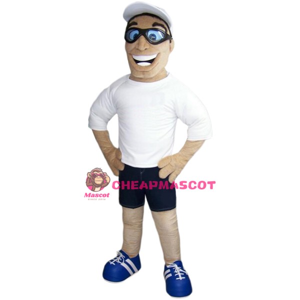Healthy Running Man Mascot Costume