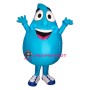 Superb Blue Water Drop Mascot Costume