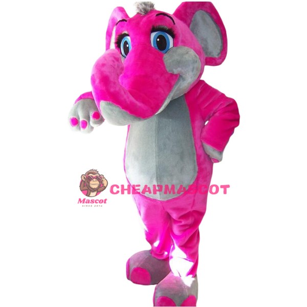 Friendly Lightweight Pink Elephant Mascot Costume