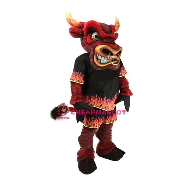 Power Red Bull Mascot Costume