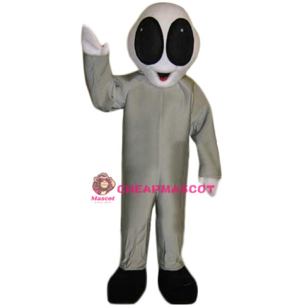 Happy Grey Alien Mascot Costume