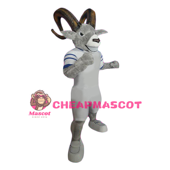 Power Grey Ram Mascot Costume