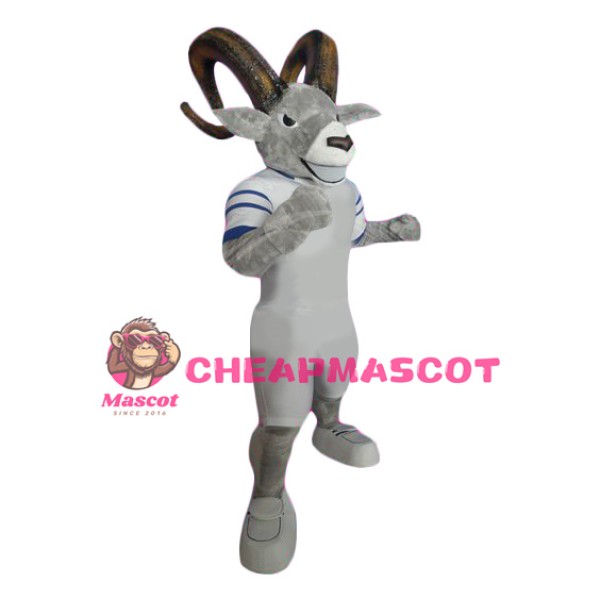Power Grey Ram Mascot Costume