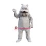 Professional Grey Bulldog Mascot Costume