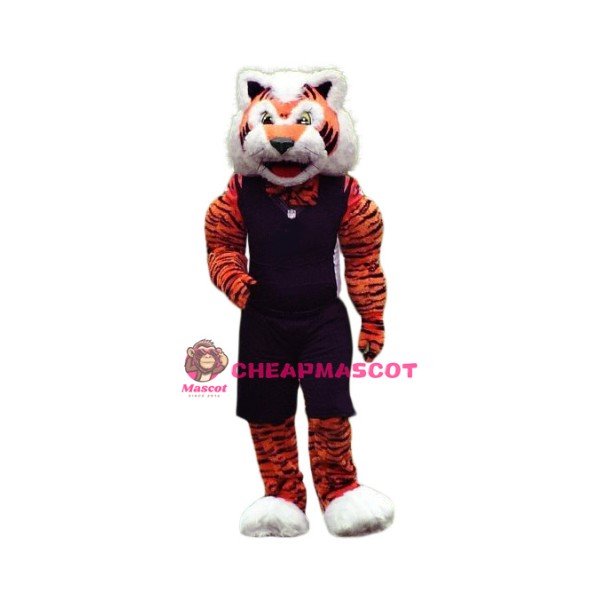 Friendly Sport Tiger Mascot Costume