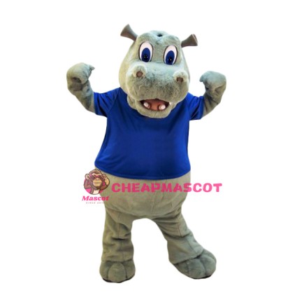 Power Hippo Mascot Costume