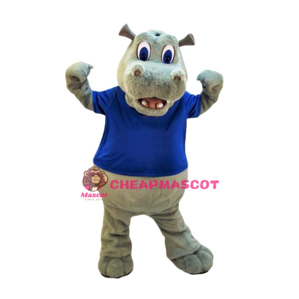 Power Hippo Mascot Costume