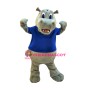 Power Hippo Mascot Costume