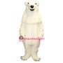 Friendly White Polar Bear Mascot Costume
