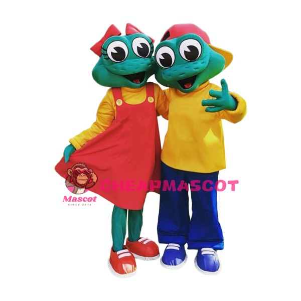 Lovely Frog Couple Mascot Costume