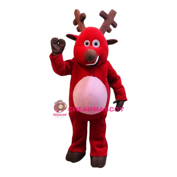 Lovely Red Deer Mascot Costume