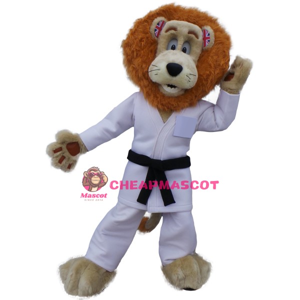 Judo Lion Mascot Costume