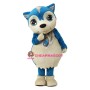Little Cute Blue Wolf Mascot Costume