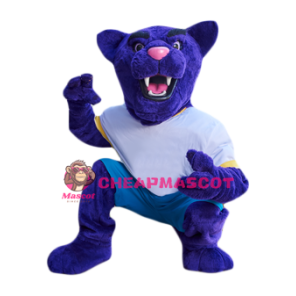 Superb Purple Leopard Mascot Costume