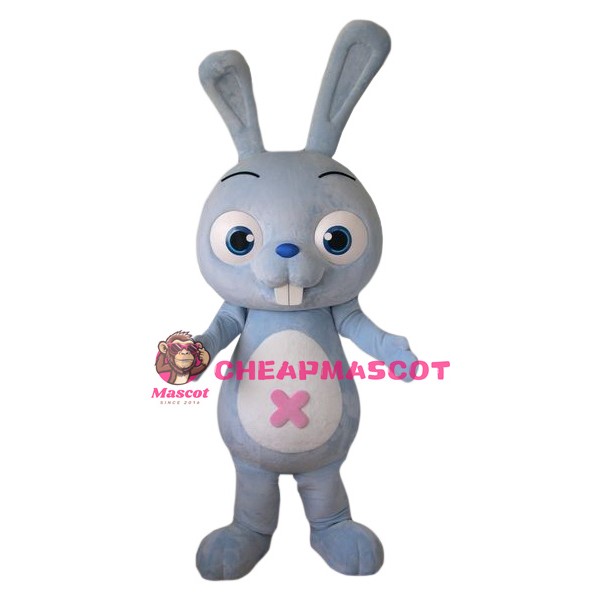 Affordable Blue Cute Rabbit Mascot Costume