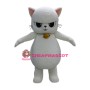 Fierce White Cat Mascot Costume