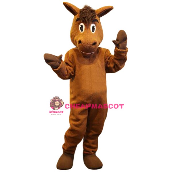 Friendly Brown Horse Mascot Costume