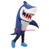 Superb Blue & White Shark Mascot Costume