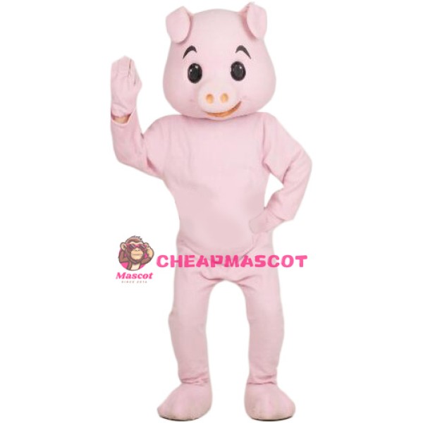 Superb Friendly Pink Pig Mascot Costume