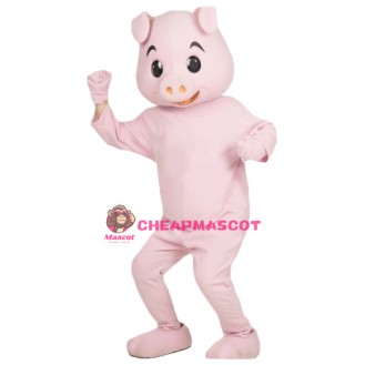 Superb Friendly Pink Pig Mascot Costume