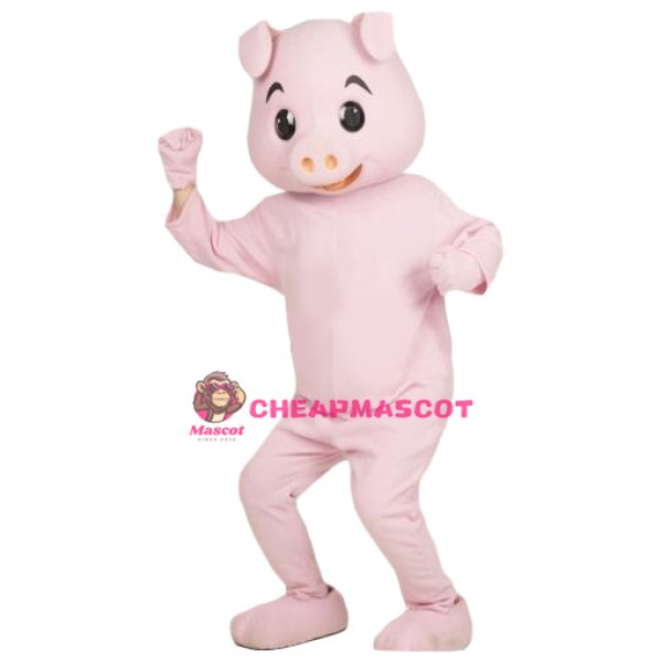 Superb Friendly Pink Pig Mascot Costume