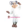 Friendly White Sheep Mascot Costume