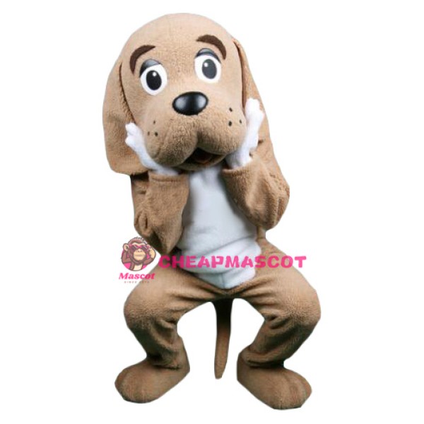 Lovable Brown & White Dog Mascot Costume