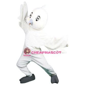 Lovable White Bird Mascot Costume