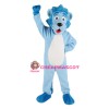 Lovable Blue Lion Mascot Costume