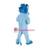 Lovable Blue Lion Mascot Costume