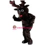 Friendly Brown Moose Mascot Costume