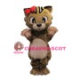 Happy Brown Cat Mascot Costume