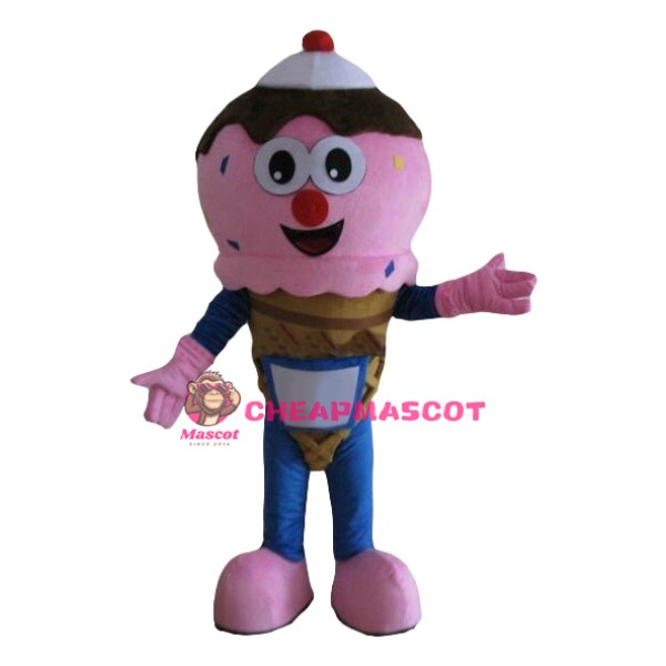 Pink Ice Cream Boy Mascot Costume
