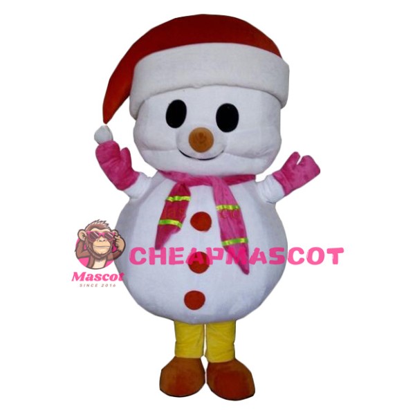Friendly Lightweight Christmas Snowman Mascot Costume
