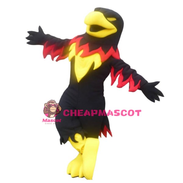 Black & Yellow Falcon Mascot Costume