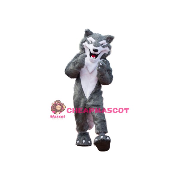 Superb College Friendly Wolf Mascot Costume